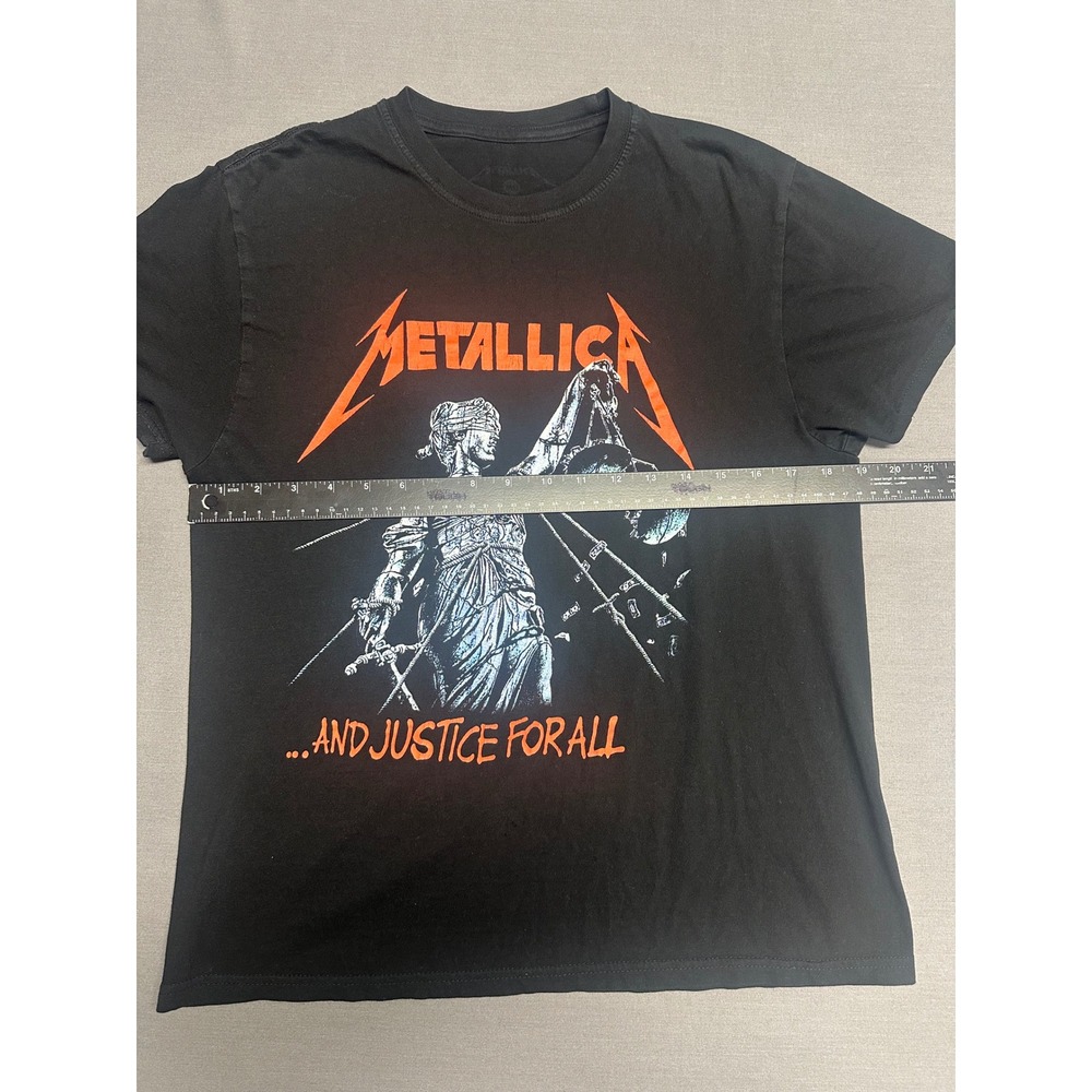 Metallica And Justice For All Graphic T-Shirt Mens Medium Black Rock Band Tee - Picture 3 of 6